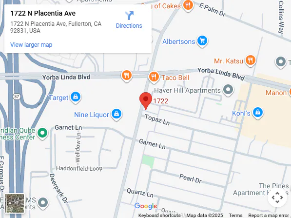 Location, 1722 N Placentia Ave, Fullerton, CA 92831